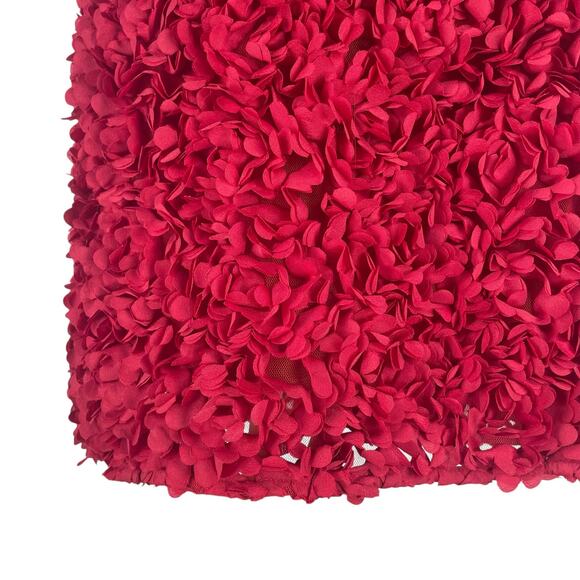 J. Crew Rosette 3D Flower Petal Mini Dress Ruby Red Size 2 - Picture 8 of 11